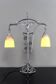 Important Double-Headed Lamp, Wrought Iron by Schneider, France, c. 1920