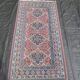 small versatile cotton carpet, oriental décor red blue brick color 155cm X 78 cm