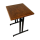 Bistro table in dark wood and black metal 55 x 50 cm