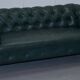 Sofa Chesterfield cuir restauré victorien 1890 Cornelius V Smith à ressorts