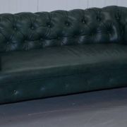 Victorian restored leather Chesterfield sofa 1890 Cornelius V Smith with springs