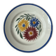 Flat plate with hand-painted floral decoration