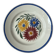 Flat plate with hand-painted floral decoration