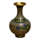 Antique vase with cloisonné enamel in brass