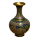 Antique vase with cloisonné enamel in brass