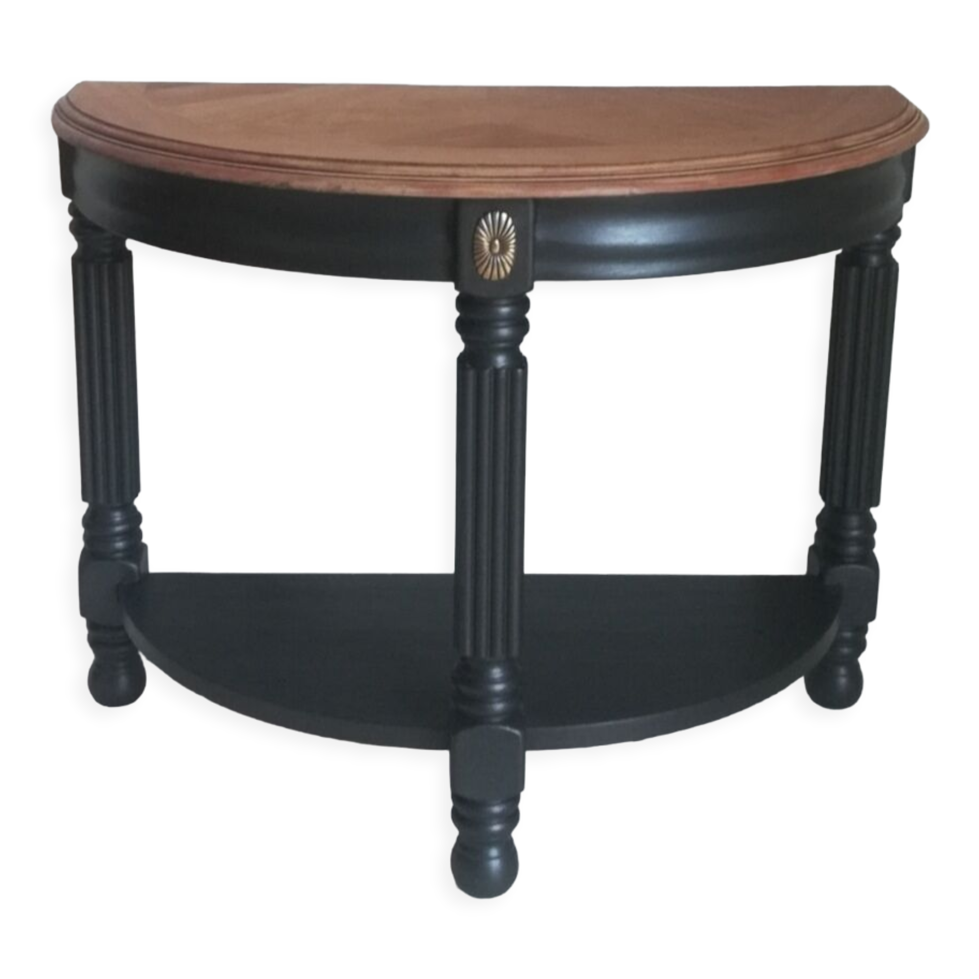Small half-moon side table