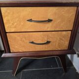 Pair of vintage teak bedside tables from the 60s