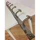 Industrial wall coat rack 7 handcrafted metal hooks