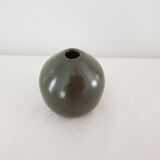 Ovoid soliflore vase in glazed ceramic Signed (Signature to be identified)