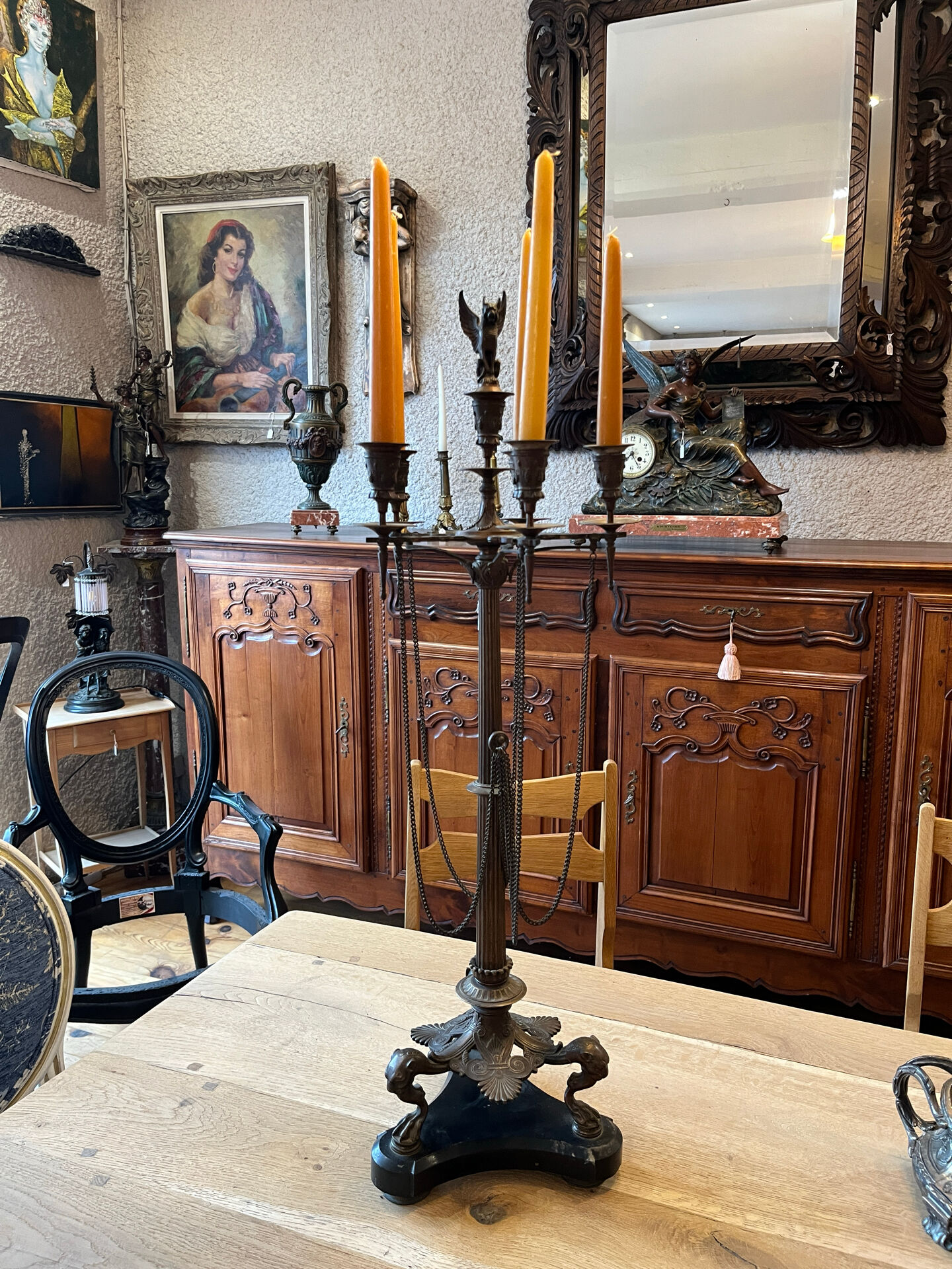 Pair of bronze candelabra Napoleon III