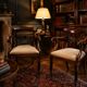 Pair of English mahogany armchairs from the 19th century – Regency style