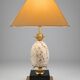 Lampe oeuf d'autruche en travertin