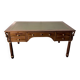 Empire-style minister's desk with swan necks in mahogany.