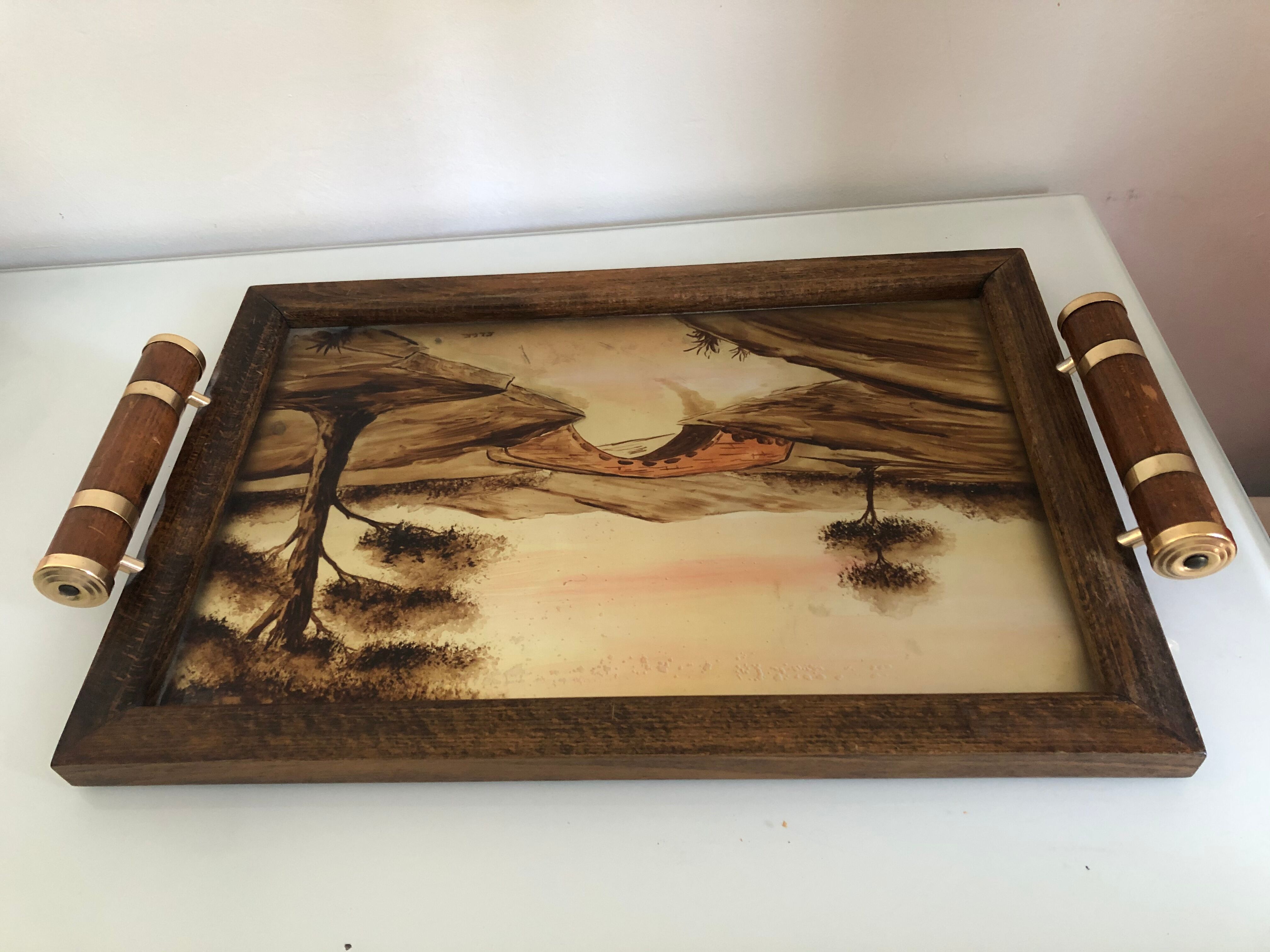 Service tray signed Luc Gérard-Elgé