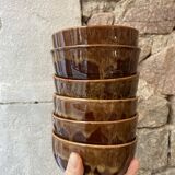 Set of 6 glazed earthenware bowls