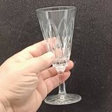8 flûtes champagne verre transparent vintage vmc reims france