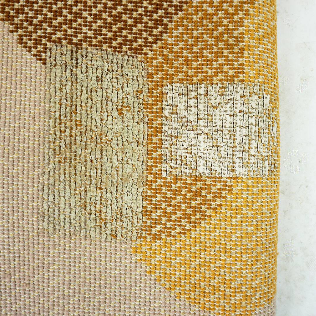 Brown and yellow floral wool carpet by Desso, Netherlands, 1970s.