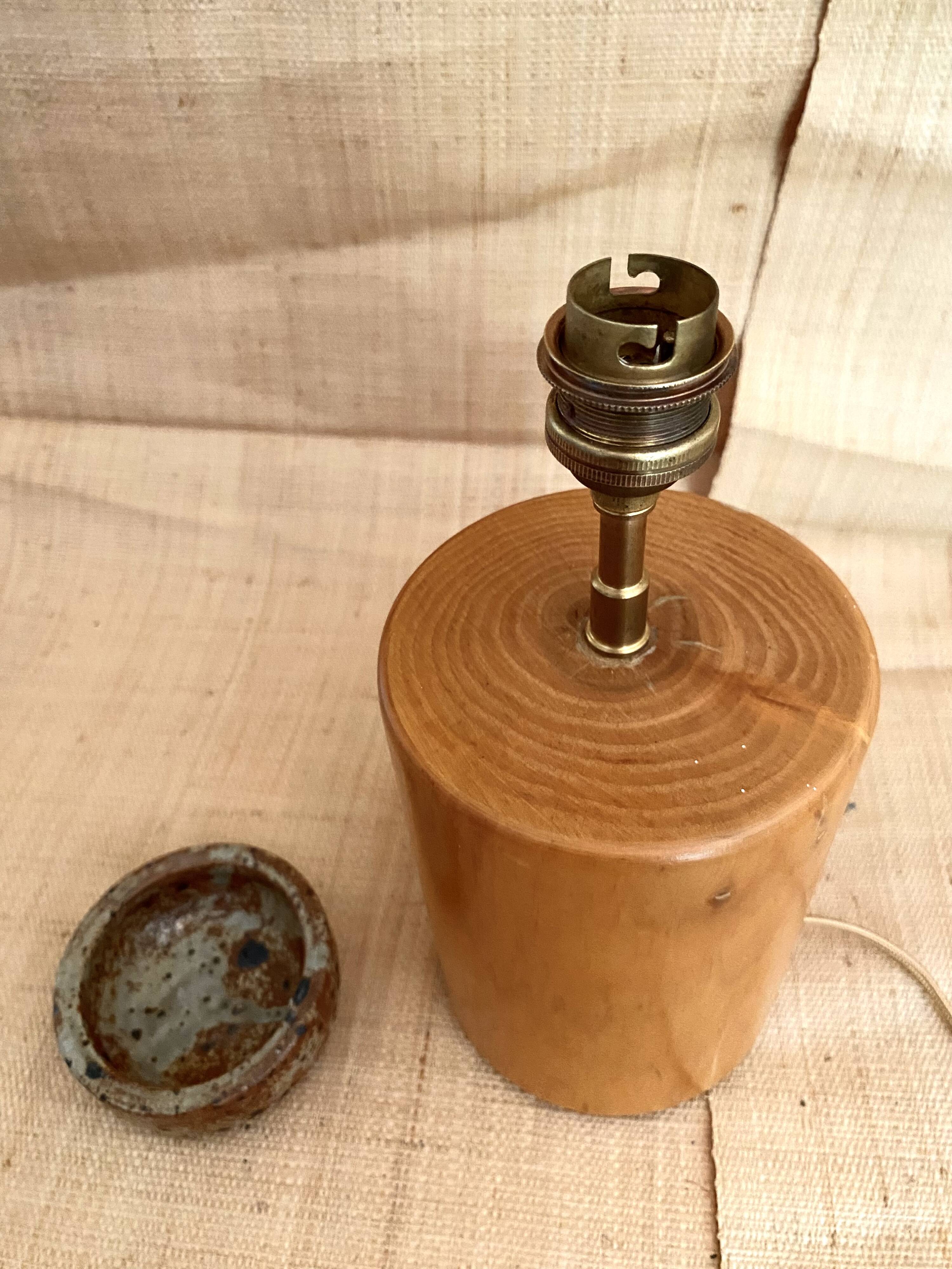 Lampe danoise années 60-70, câble tissu 2M, abat-jour