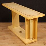 Italian console in exotic wood from 20th century