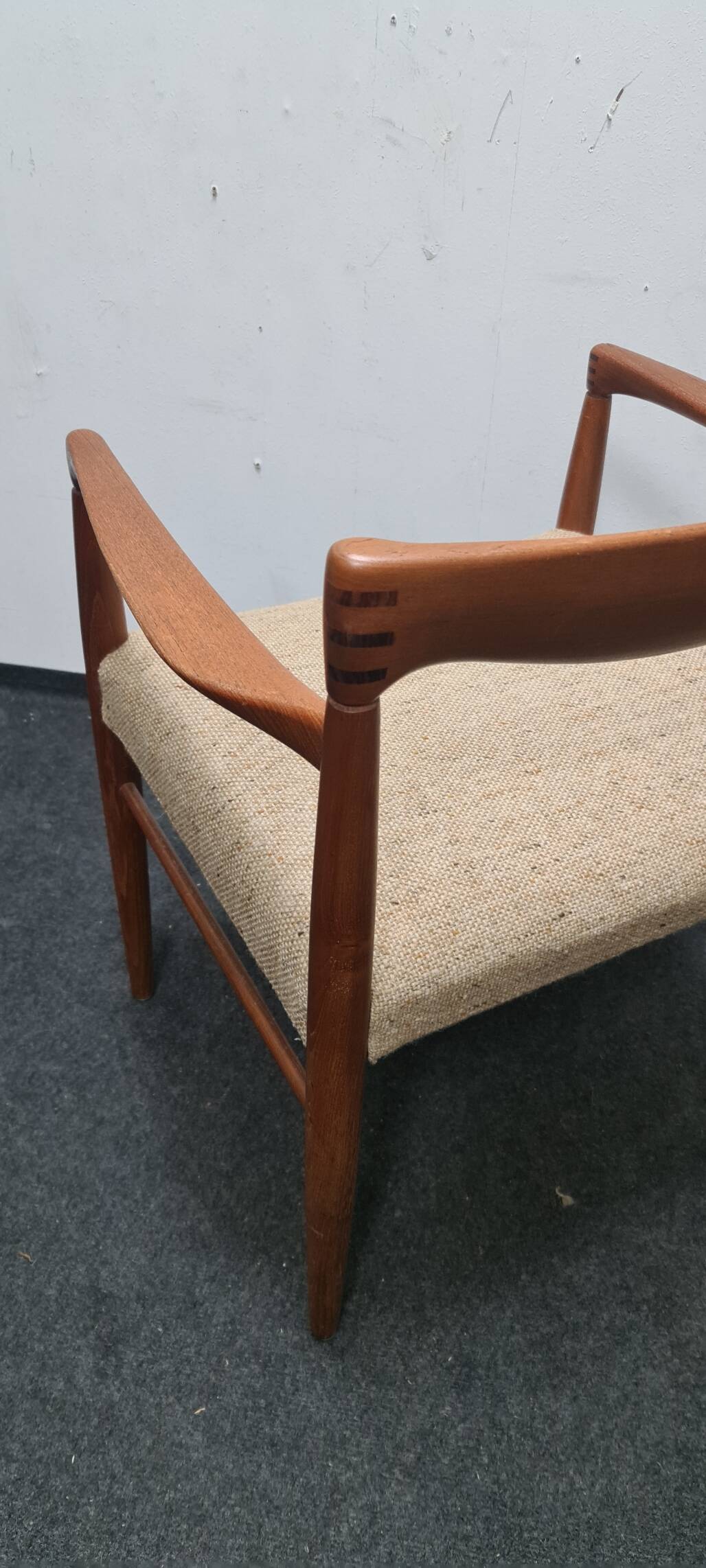Vintage teak Danish design arm chair attributed to Bramin