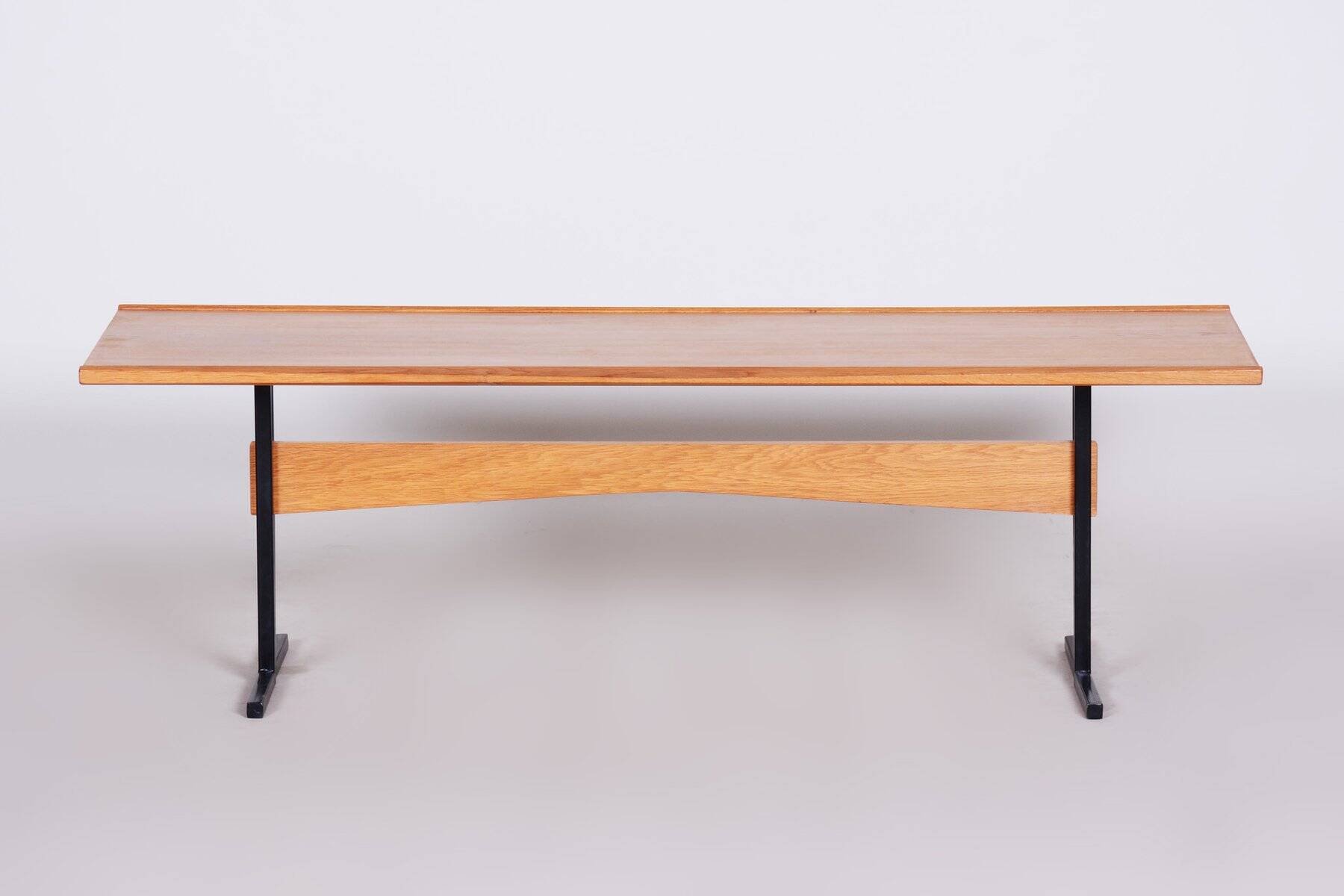 Mid-Century Modern Ash & Steel Dining Table, 1960s