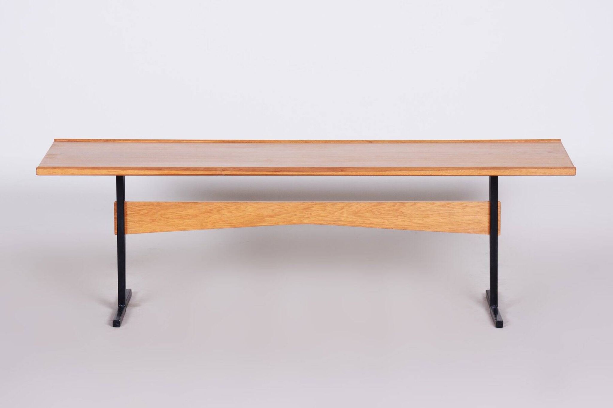 Mid-Century Modern Ash & Steel Dining Table, 1960s