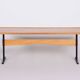Mid-Century Modern Ash & Steel Dining Table, 1960s