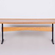 Mid-Century Modern Ash & Steel Dining Table, 1960s