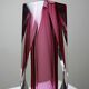 Faceted submerged vase Murano pink glass and crystal from the 1950s-60s.