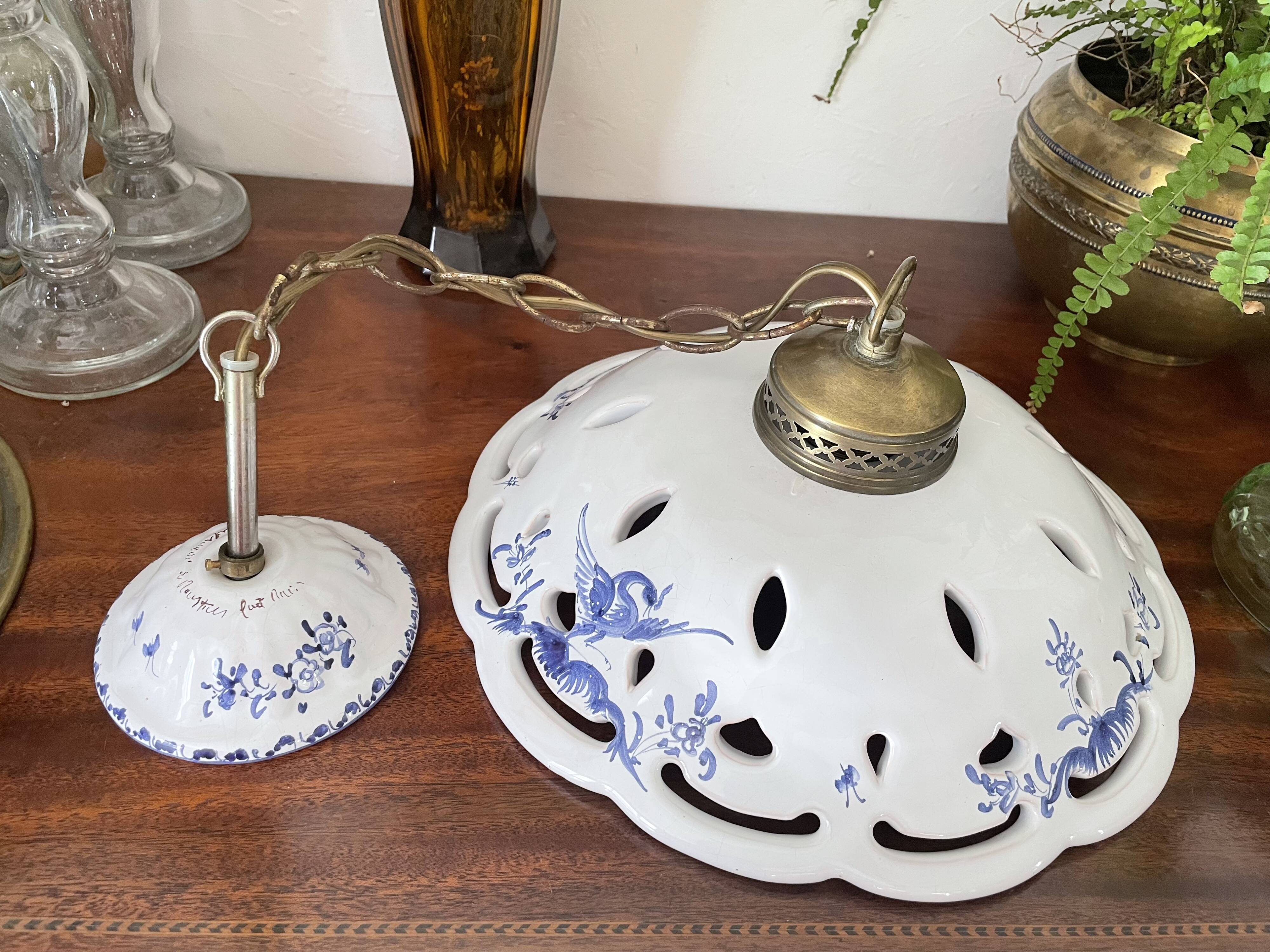 Suspension Vintage ceramic moustiers