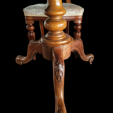 Round table and 4 chairs mahogany of the indies