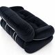 “Okay” 2-seater sofa by Adriano Piazzesi, Italy, 1970s – newly upholstered in black Prada velvet