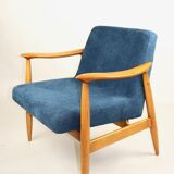 Vintage blue gfm 300-202 armchair by J.Kedziorek, 1970s