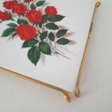 Underside faience bouquet of roses- Vintage