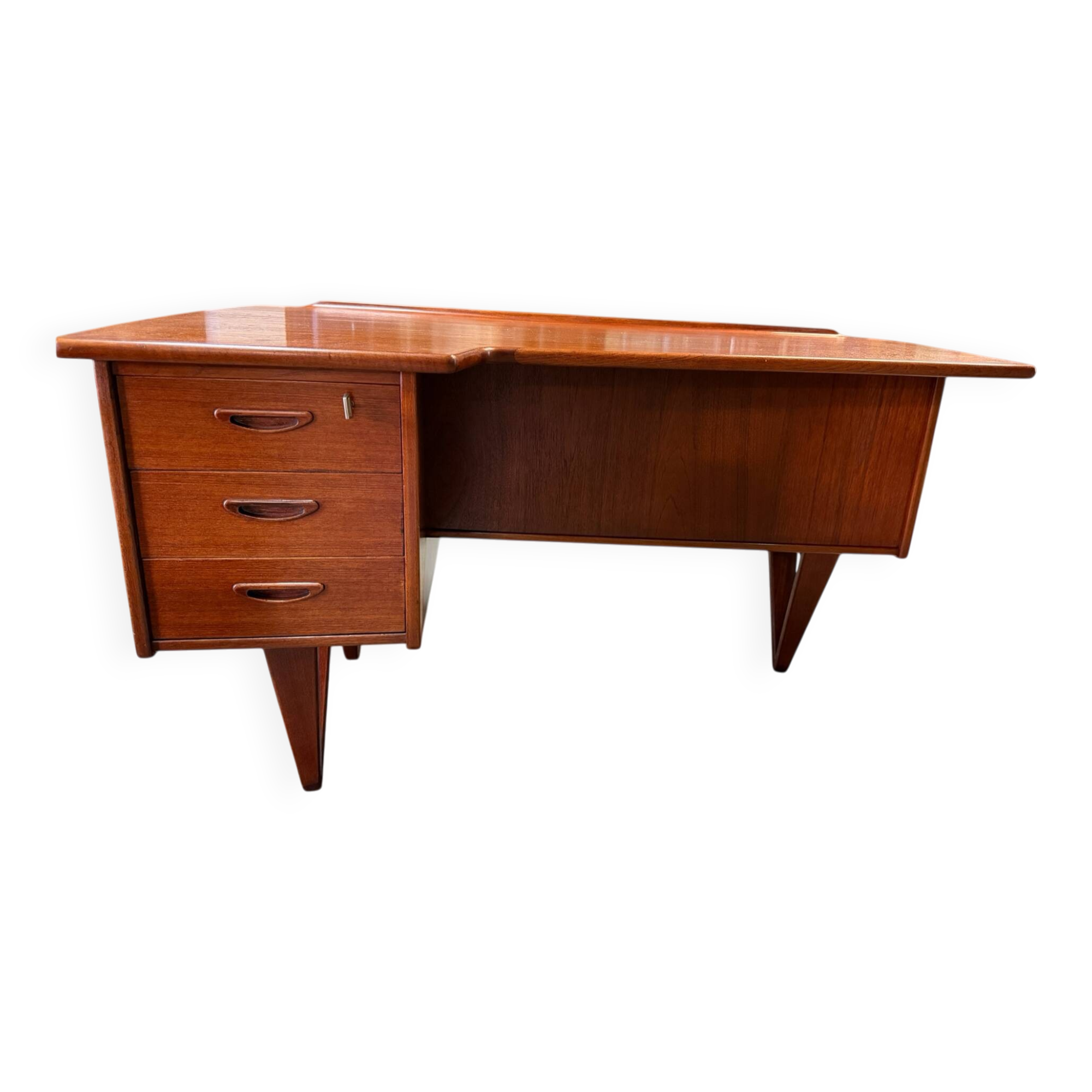 Boomerang desk double-sided by goran strand circa 1960 sweden