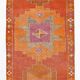 Orange & Pink Oushak Runner Rug, 103x325Cm