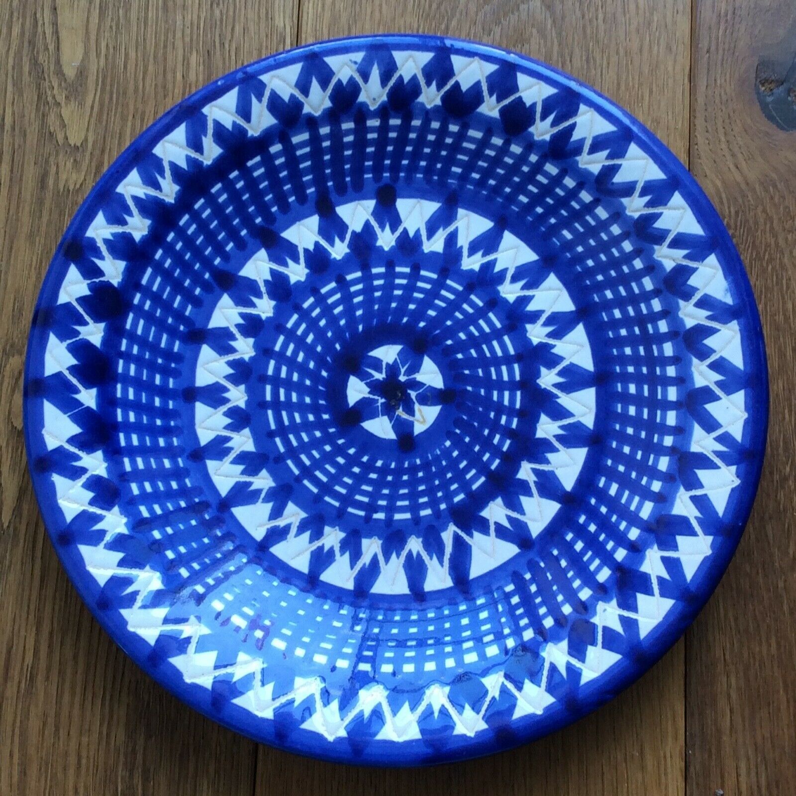 Ceramic plate robert picault vallauris vintage 50s - 24 cm