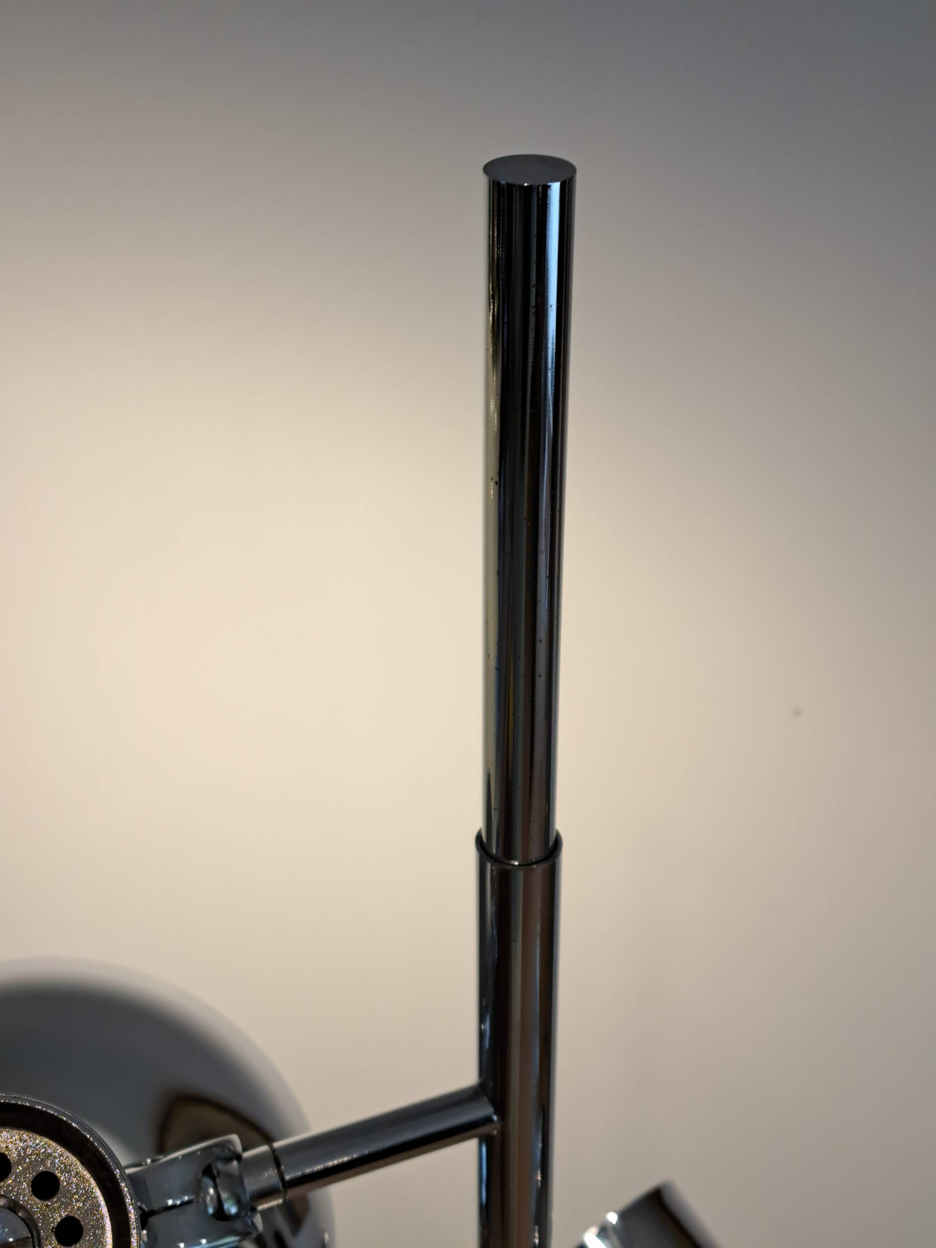 Chrome floor lamp from the 1970s.