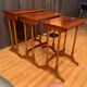 Tables édouardiennes du 20e siècle, années 1890, ensemble de 3