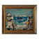 Oil on 20th century panel representing a fishing port by S. Margarit