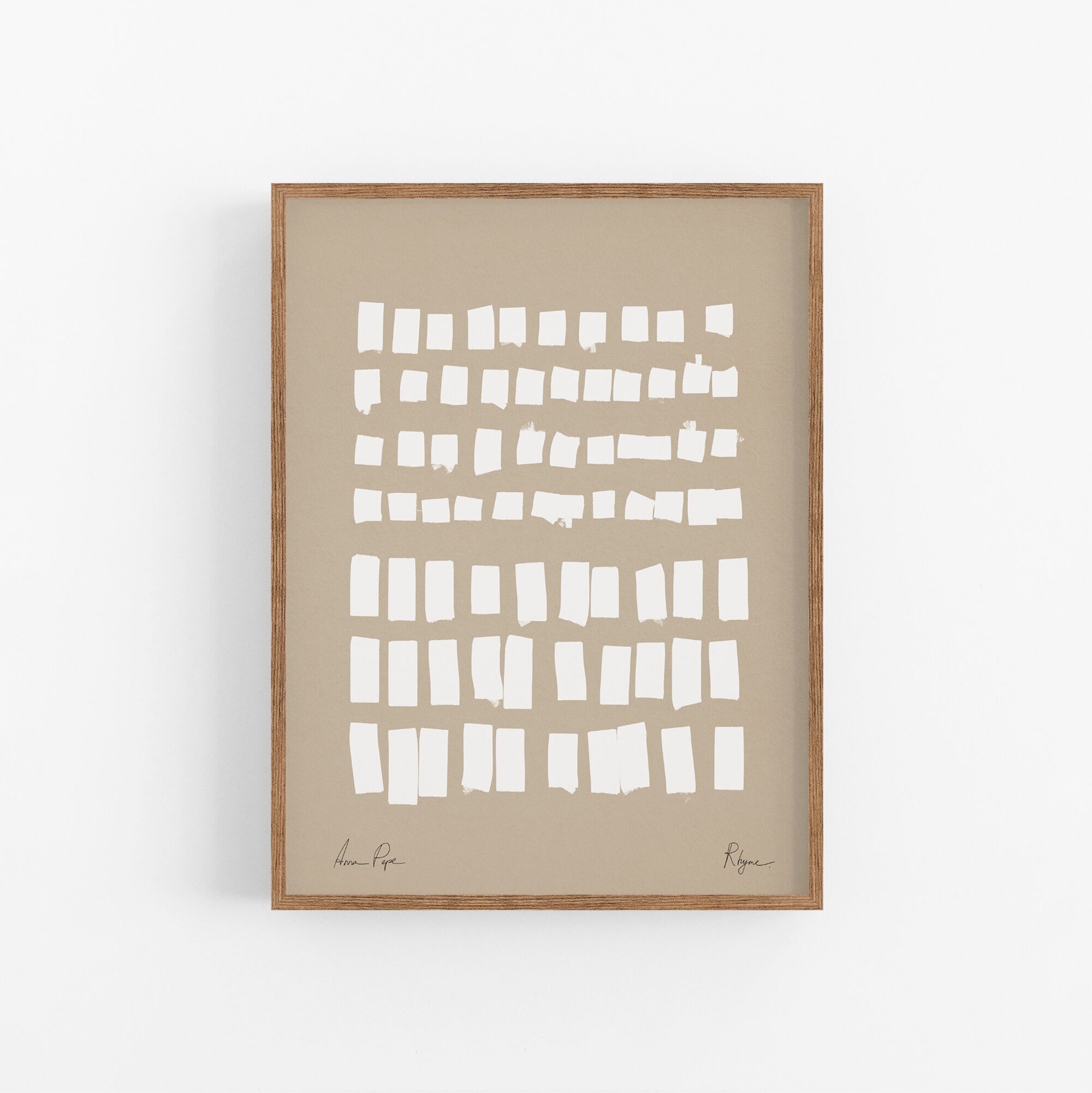 Abstract beige giclee print, 50x70cm