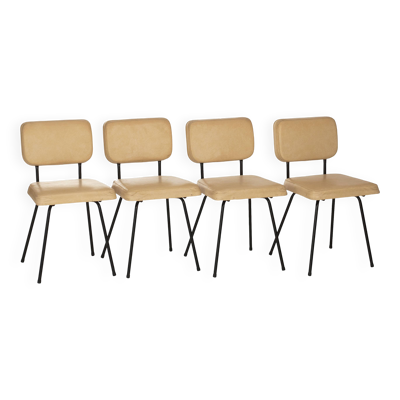 Série de 4 Chaises d'André Simard Airborne 1950