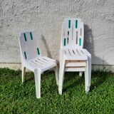 Series of four garden chairs model Samba by Pierre Paulin for Henri Massonnet stamp edition