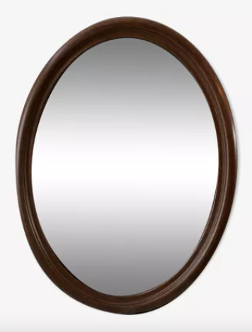 Set of 11 vintage wooden mirrors >60cm