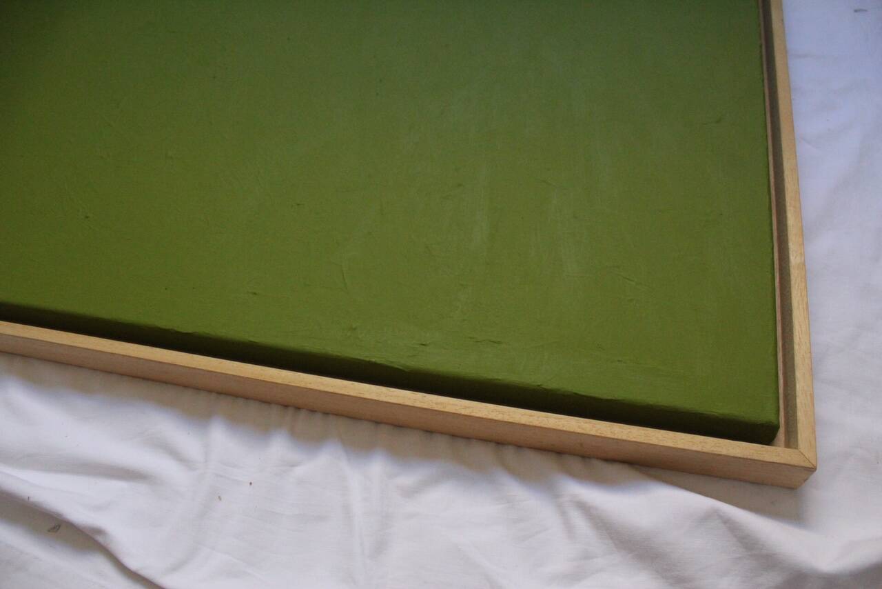 Abstract Monochrome anise green 100x81 cm