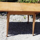 Vintage wallet table in blond oak