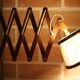 Accordion scandinavian teak wall lights