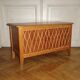 Oak bench chest and rattan of the years 1950