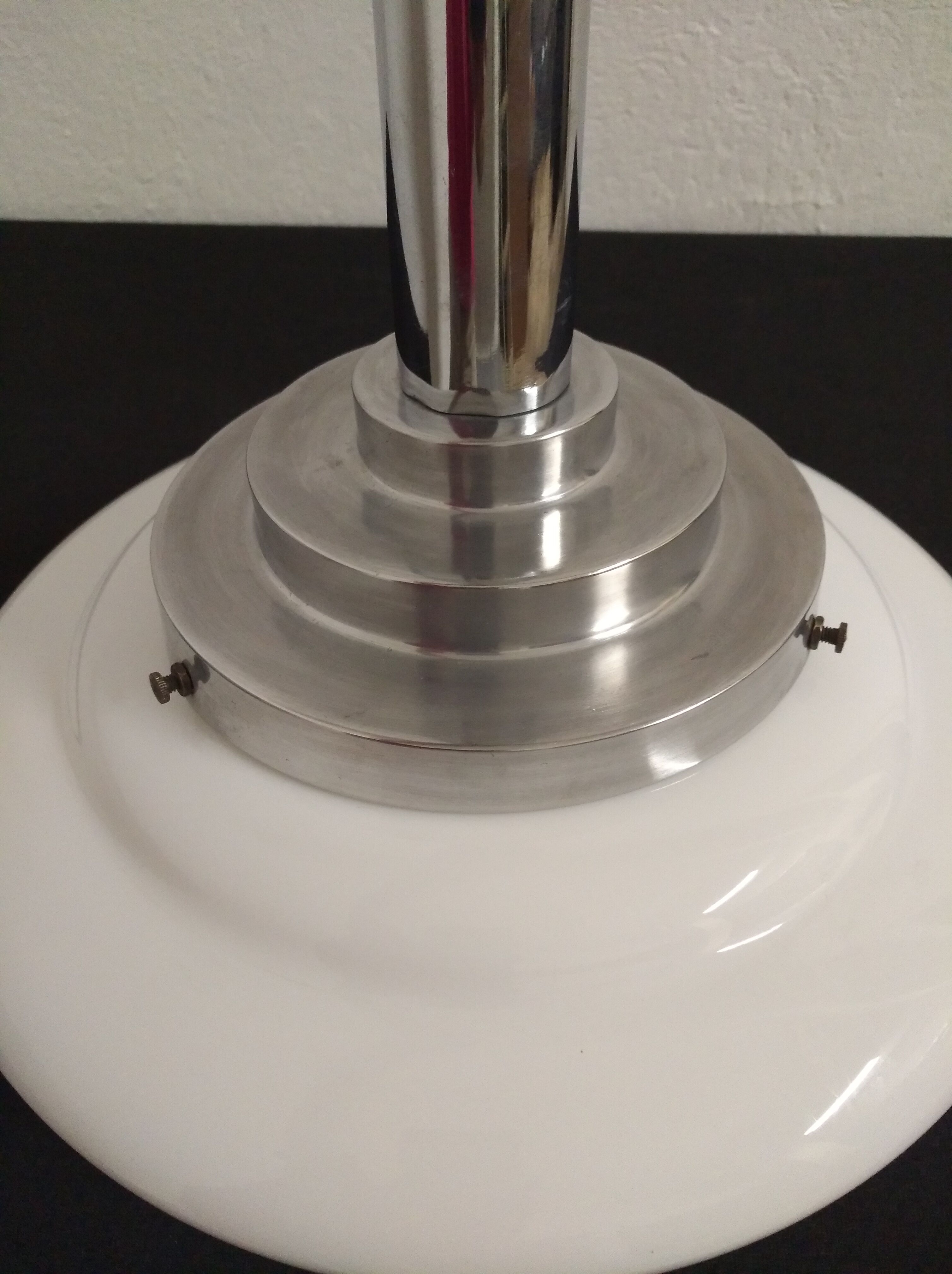 Opaline Art Deco hanging lamp