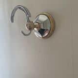 Chrome and gold metal coat rack